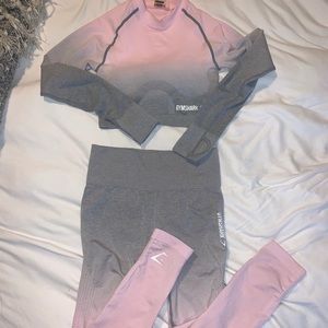 Gymshark Leggings and long sleeve crop top